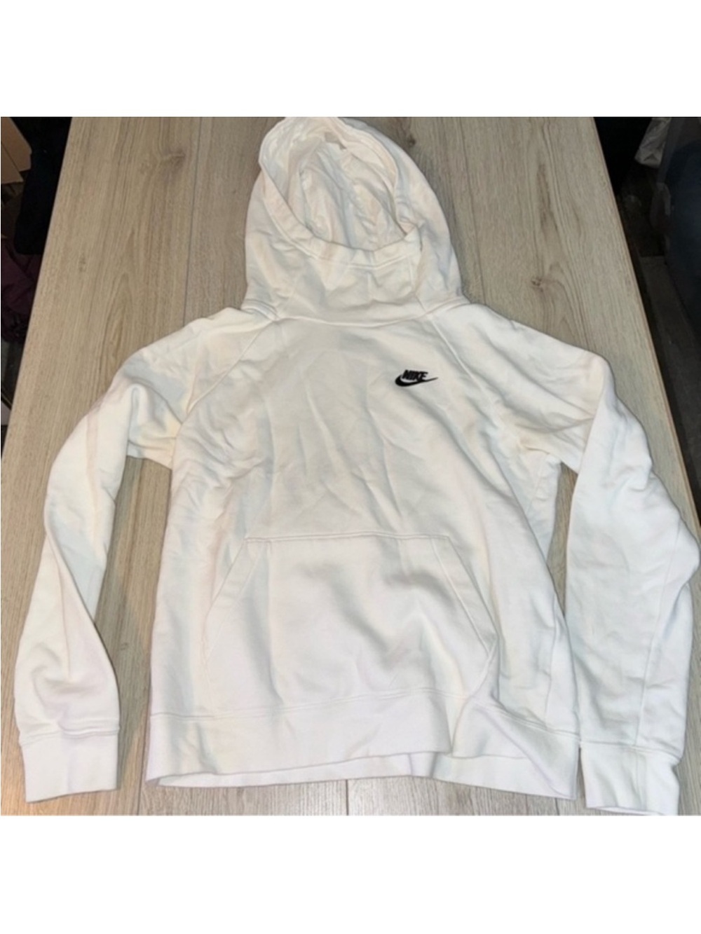 Nike white black hoodie hooded sweatshirt sweater